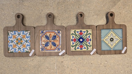 4 Stück Holzuntersetzer