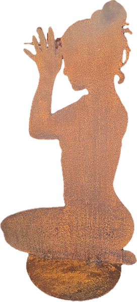 Yoga Lady aus Kortenstahl